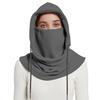 Fleece Riding Headgear Solid Color Adjustable Drawstring 3 in 1 Skiing Hat with Face Guard Neck Protection Function Cycling Accessory