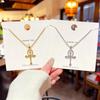 Contemporary Oval Cross Necklace: Personalized Clavicle Chain with High-End Hip Hop Style