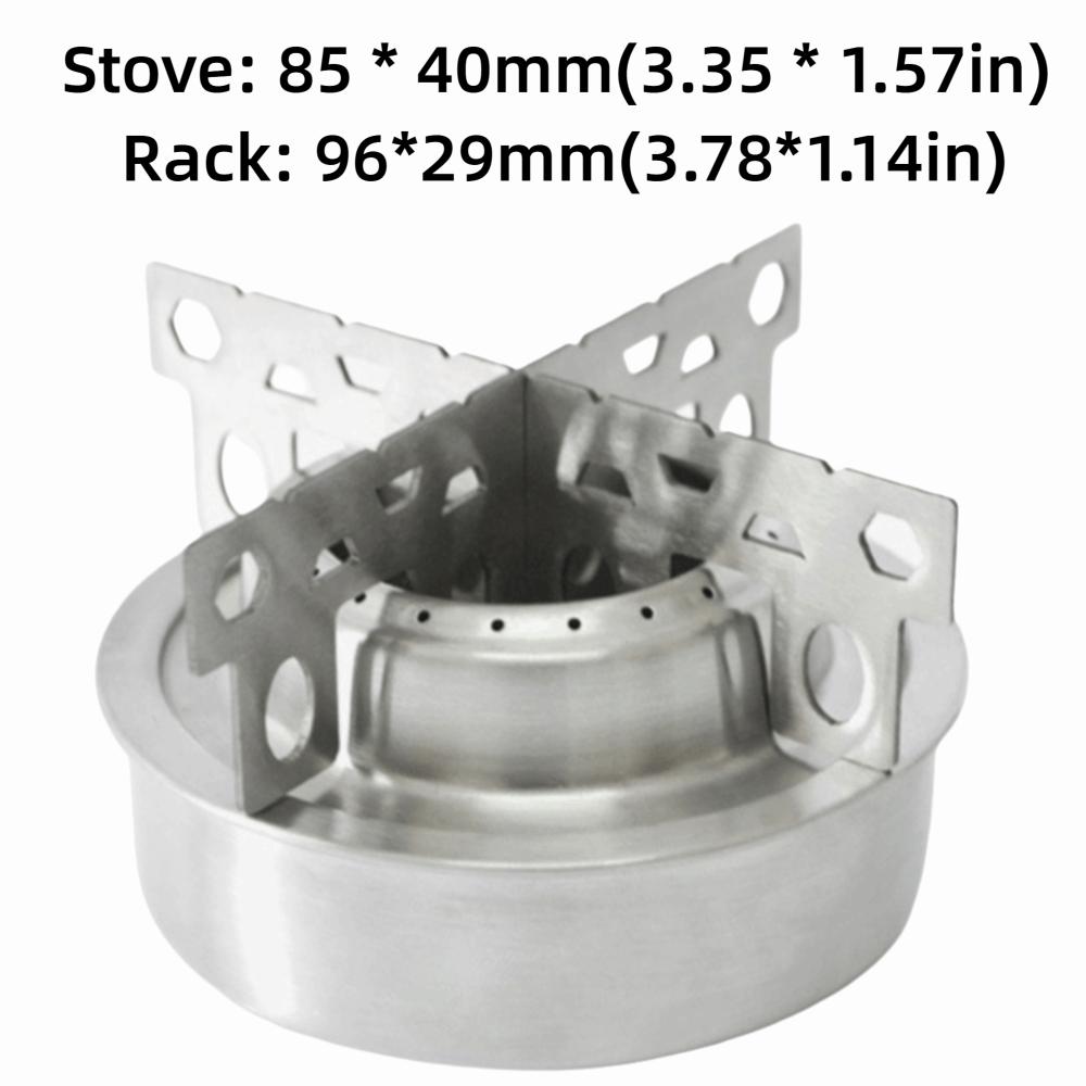 Ultralight Alcohol Stove With Support Stand Camping Stove Durable Spirit Burner Stove  Hiking
