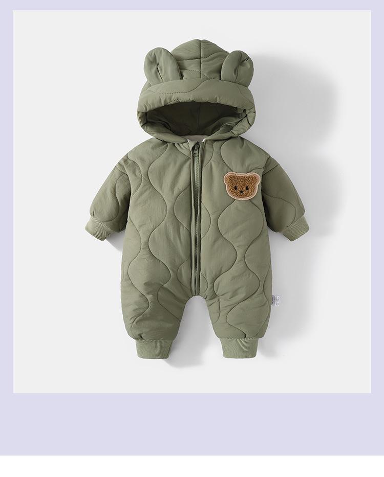 Baby Winter Jumpsuit: Warm Fleece-Lined Outerwear for Boys & Girls