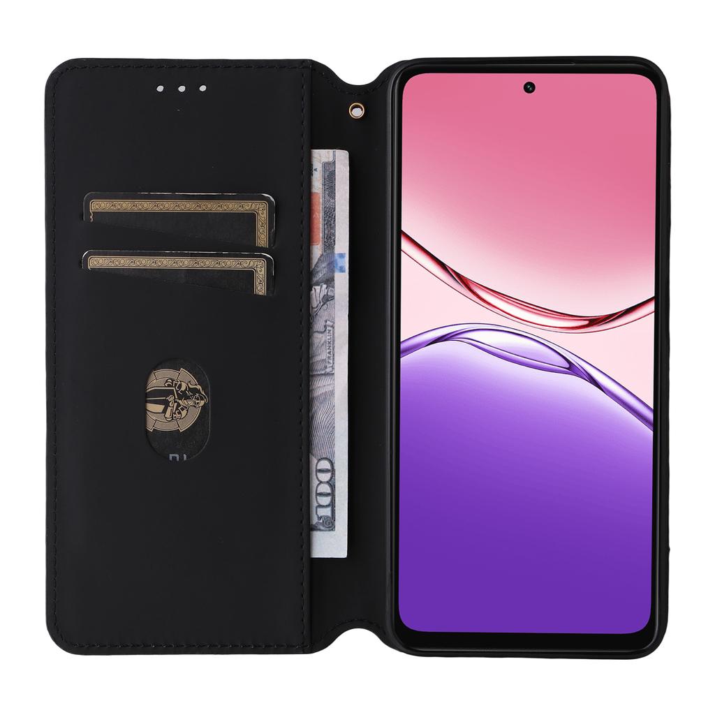 For Oppo A5x 5G/4G Case Wallet Rhombus Imprinted Leather Phone Cover