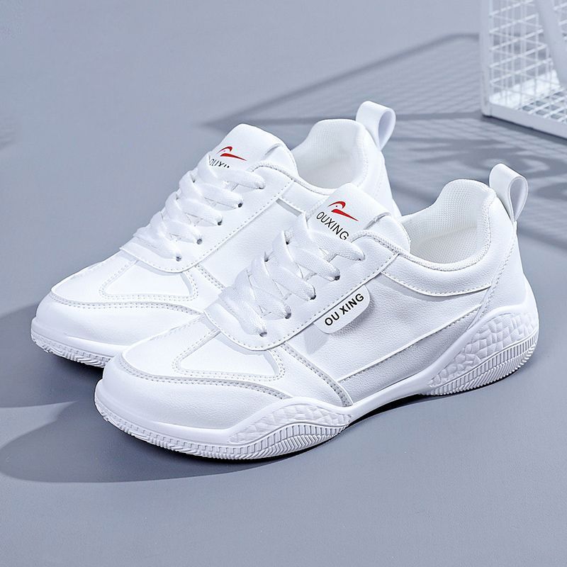 Little White Shoes Women's Fashion Versatile 2025 Sports Shoes Shock Absorption Lightweight Soft Sole Running Casual Sincere Shoes Not Tired Feet 