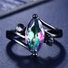 Vintage Bohemian Mystery Topas Regenbogen Ring Hochzeit Party Ringe für Frauen