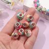 30/50/100pcs Letter Large Hole Beads European Craftsmanship Beads Large Hole Interval Beads DIY Jewelry Bracelet Necklace Earrings Jewelry Making