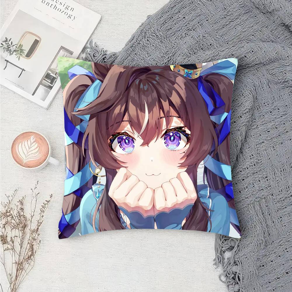 Vivlos Anime U-Uma Musume Pillow Case Fashion Square Pillowcase Bedroom Sofa Room Ins Decoration Leisure