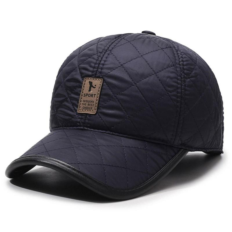 Zimowa czapka PU odporna na zimno, pogrubiona, wiatroszczelna i ciepła, z ochroną uszu, bawełniana czapka