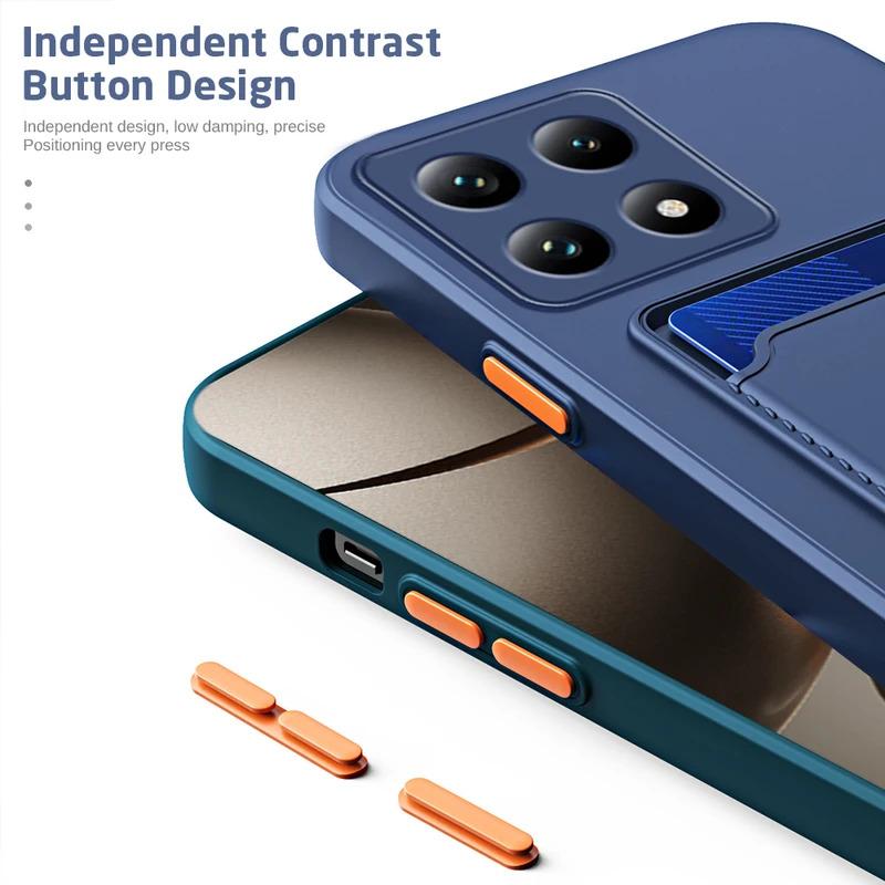 Silicone Case For Xiaomi 15T Pro 15Tpro 5G 14T 13T 12T 11T Phone Cover Wallet Card Holder Antiskid coque Protect