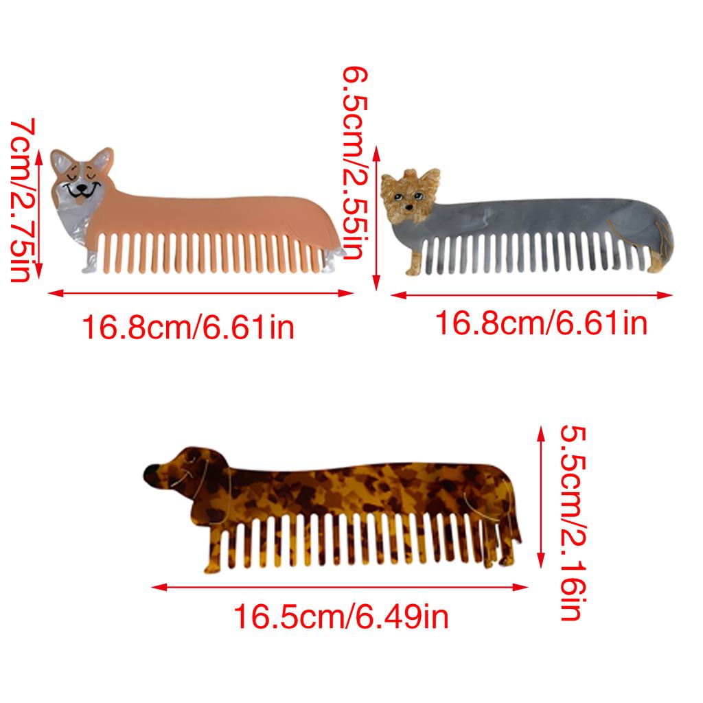 Einzigartiger tierinspirierter Haarkamm Natürliche Textur für glattes Styling Bequemer Griff Für den Heim- und Reisegebrauch