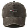 Vintage Washed Baseball Cap - Retro Electricity Shortage Print, Unisex Soft Top Hat for Men & Women, European & American Style