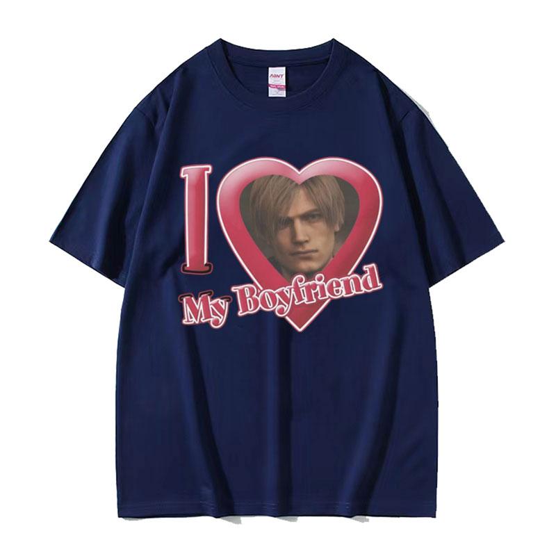I Love My Boyfriend Leon S Kennedy Graphic Tshirt Unisex Womens Harajuku Cool Fashion T Shirt Male 100 Cotton Oversized Tshirts