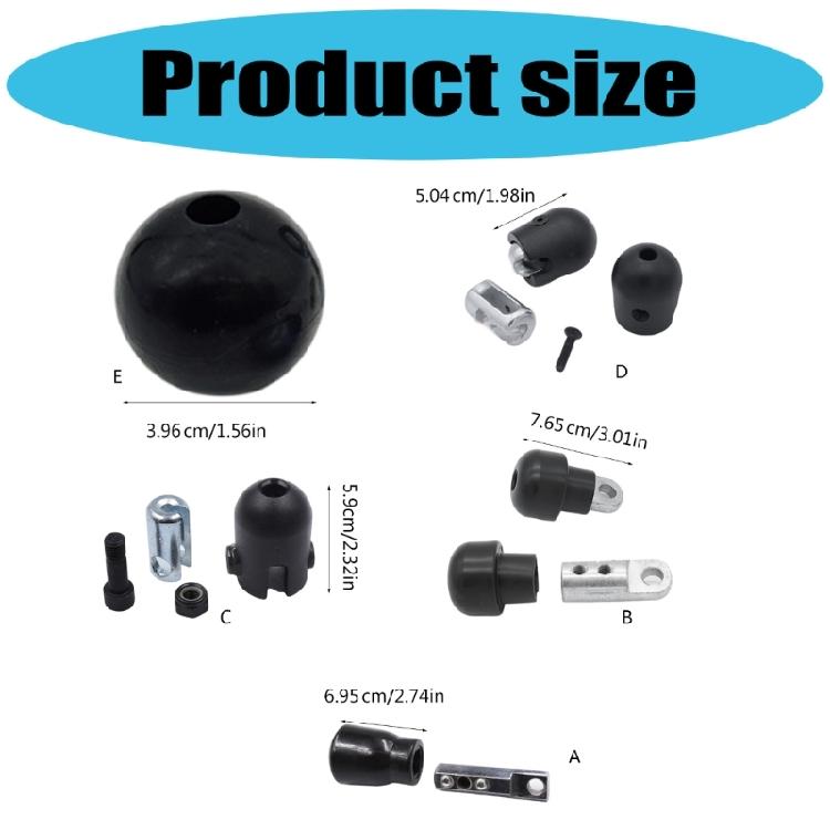 Large Flat Head Rivets Insert Joint Sleeve Connectors Nut Secure End Fittings for Fitness Equipment Adaptability