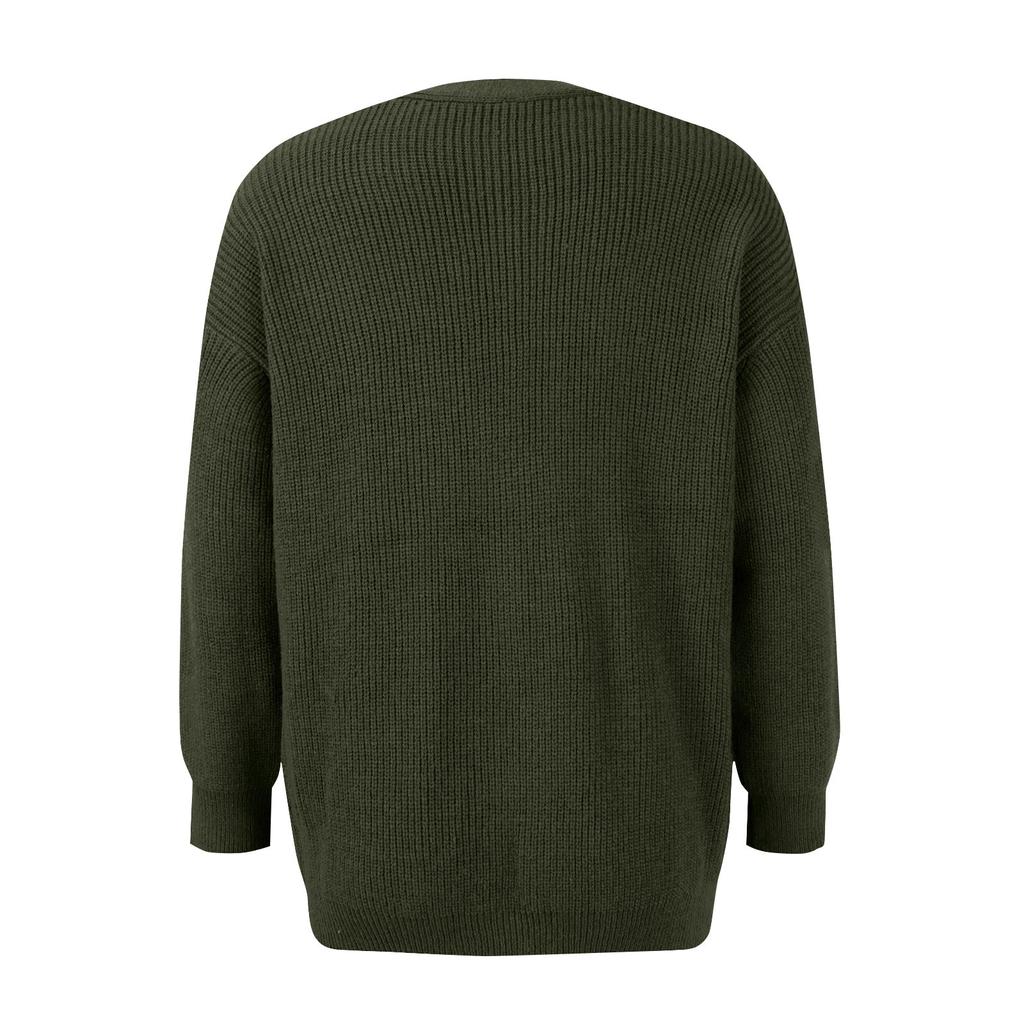 Women's Cardigan Front Oversized Buttons Lightweight Sweater V Neck Long Sleeve Loose Cardigan Knitwear