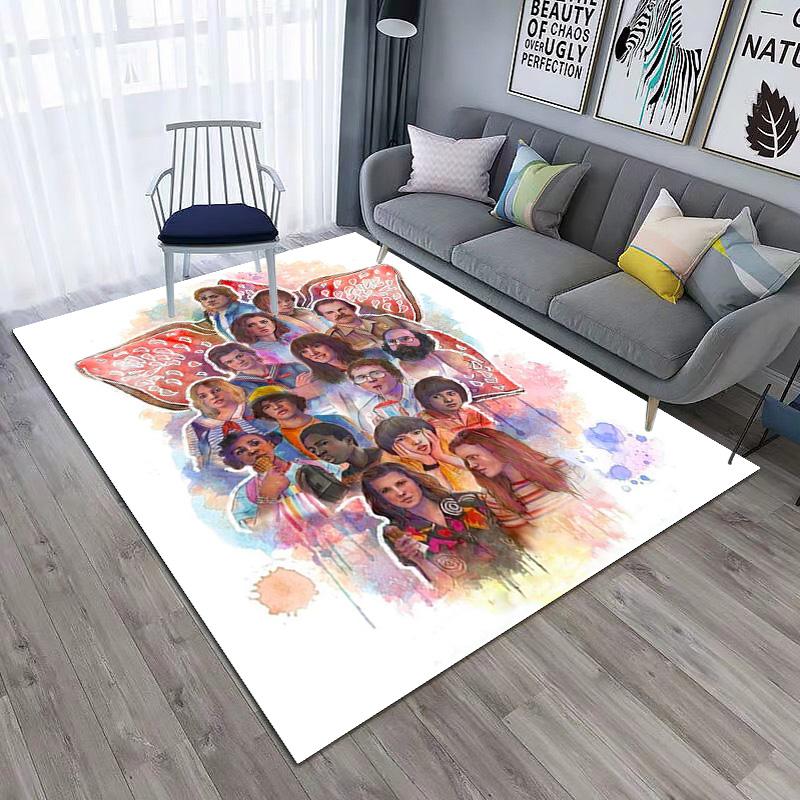 Halloween Horror Horror Theme Stranger Things Carpet Home Living Room Decoration Table and Chairs Anti Slip Door Mat Outdoor Picnic Mat Carpet A21