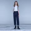 Sancai Women's High-Waist Straight-Leg Ankle Jeans