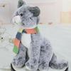 Foreign Trade Simulation Kitten Plush Doll - Children's Birthday Gift Cat with Scarf