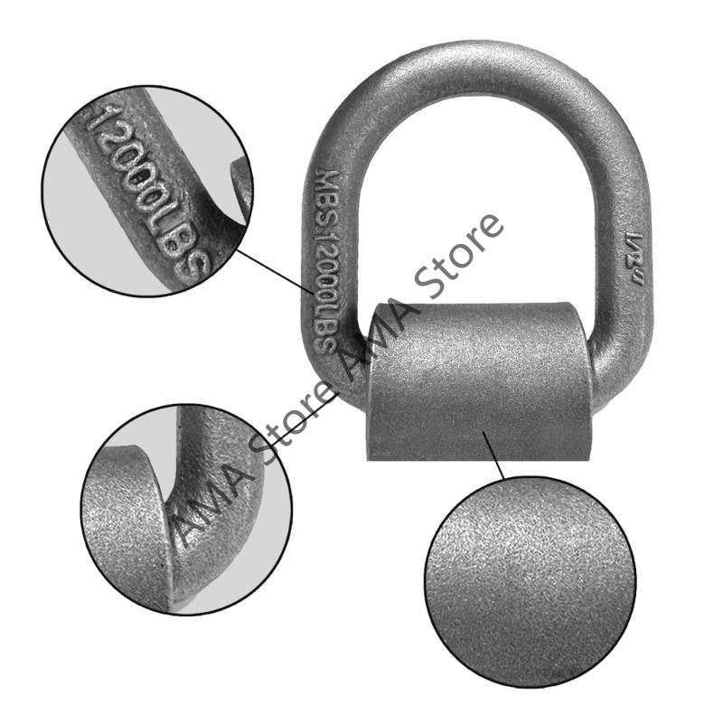 X7JF Heavy Duty Weld On D Ring 12000Lbs Truck Trailer Tie Down Cargo Anchors Point Tiedown Hardware