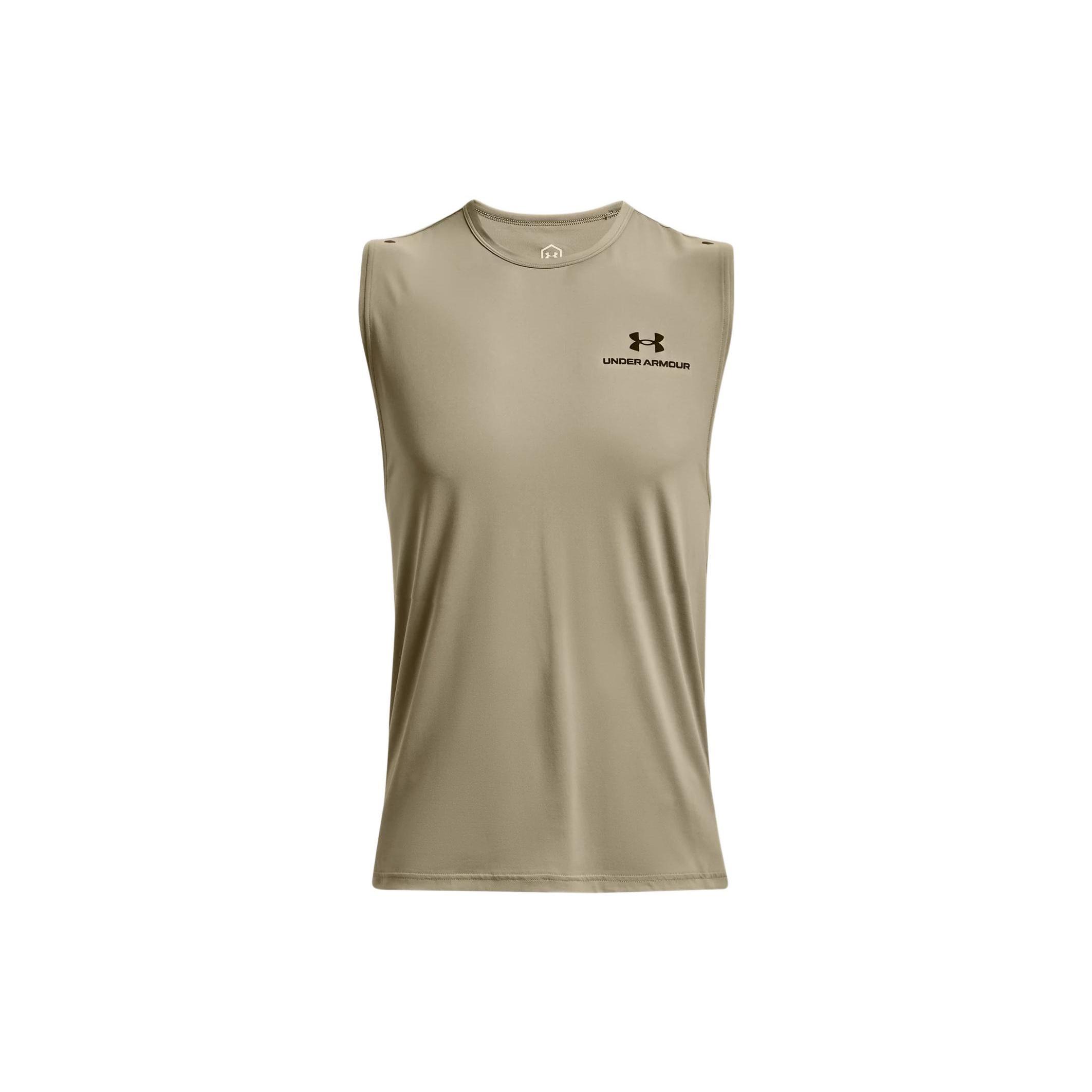 Under Armour Rush Energy Logo Tank  Khaki  Men s 1366139-037 S