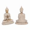 Meditating Seated Buddha Statue Carving Figurine Craft for Home Decoration Ornament (A Gold)