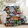 1pc Cuphead",Mugman",Art" Digital Print Flannel Blanket - Contemporary Style, Suitable for All Seasons, Perfect for Home, Travel, or Camping