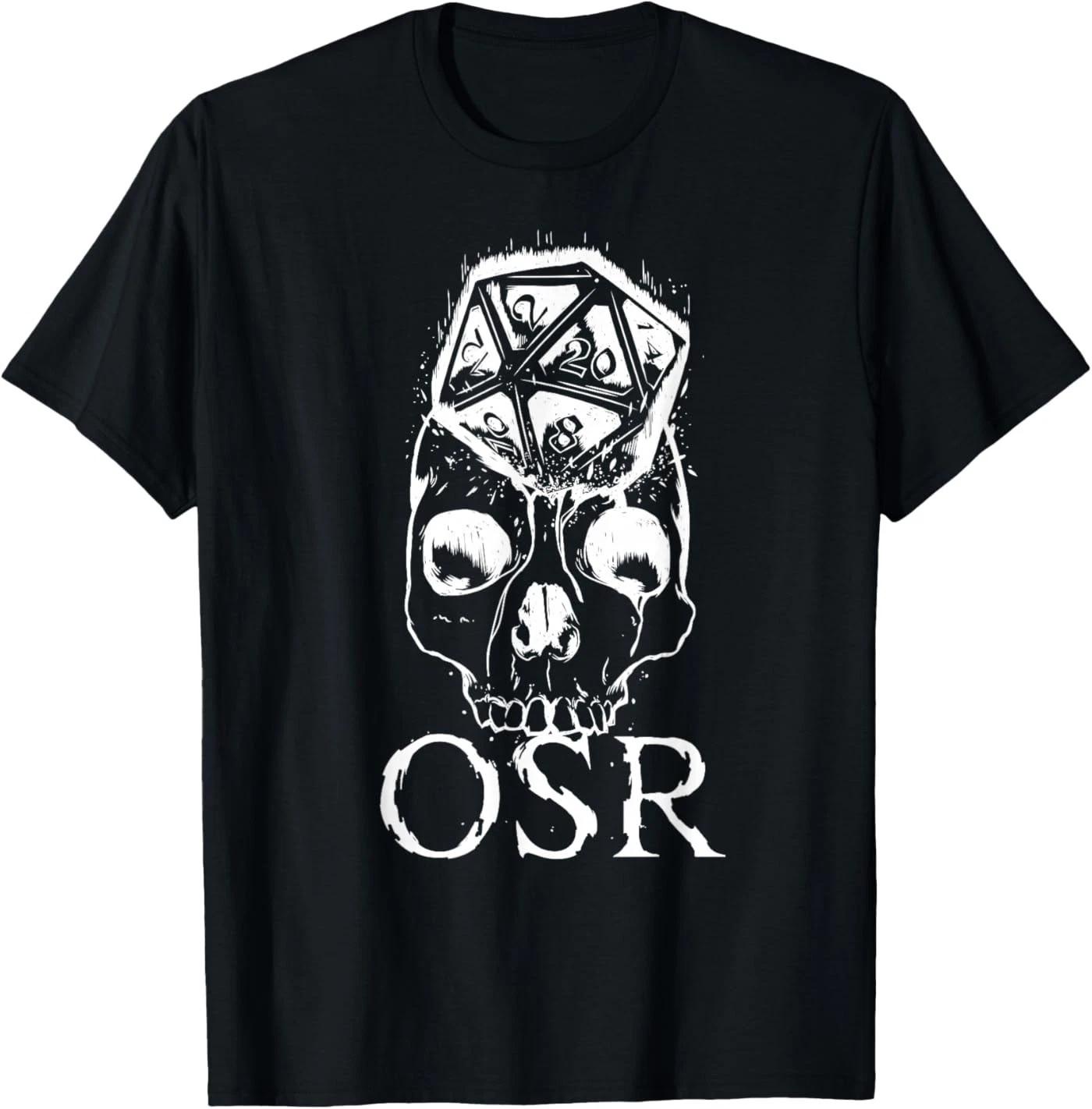 OSR RPG Roleplaying Games D20 Skull Old School Revival T-Shirt M