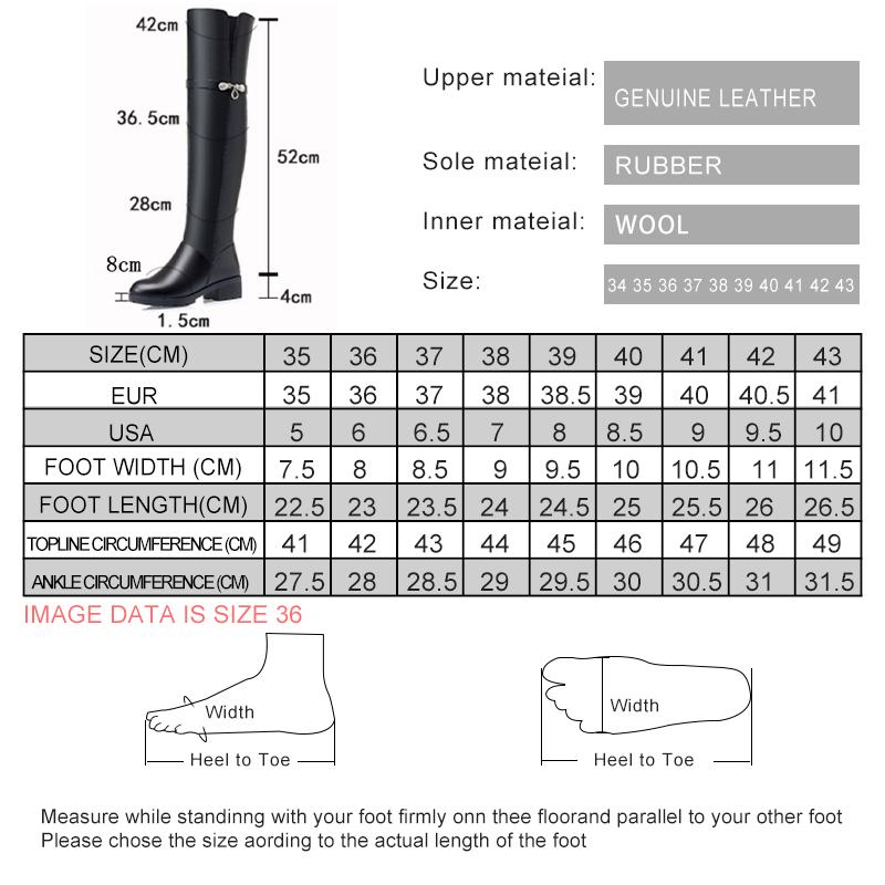 Fashion AIYUQI Winter Boots Women Knee High Long Boots Genuine Leather Waterproof Women Thigh High Boots Large Size Women's Boots