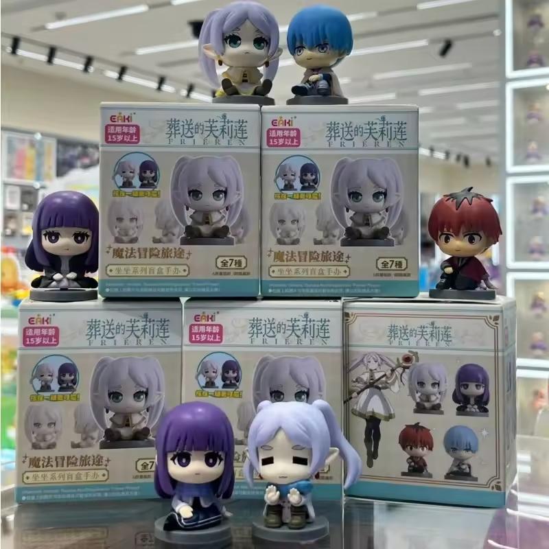 EAKI Funeral Florian Sitting Series Blind Box Q-Version Doll Anime Figures Model Desktop Ornament Toys Surroundings Kids Gifts