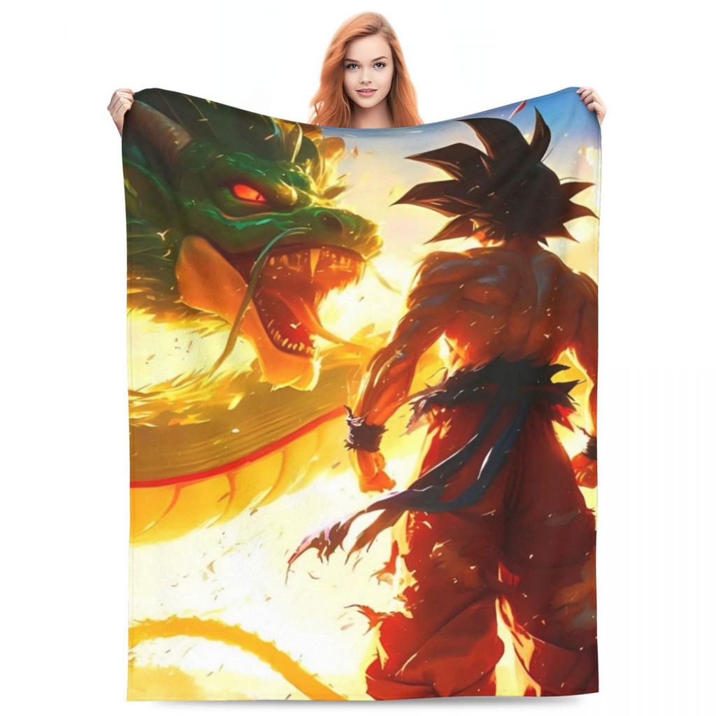 Anime D-Dragons B-Balls Soft Blankets Travel Plush Throw Blanket Funny Bedroom Flannel Bedspread Sofa Bed Cover