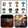 Colorful Resin Flower Mushroom Table Lamp Home Bedroom Decoration Powered Usb