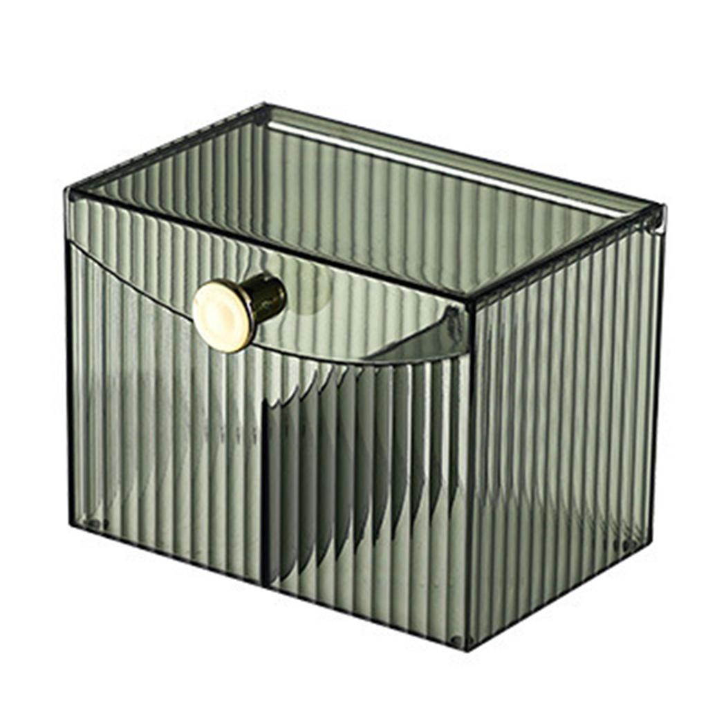 Transparent Storage Container with Multiple Sections and Sealed Lid Plastic Compartmented Cosmetics Organiser