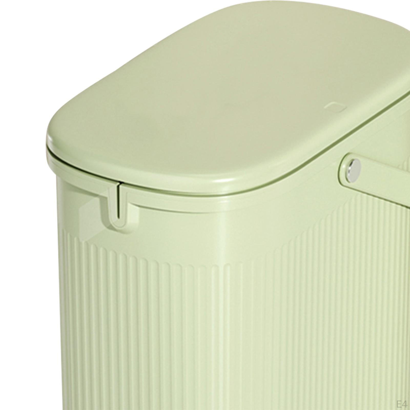 BFYDOAA Pattumiera a Spazio Stretto con Coperchio a Pressione, Cestino per Rifiuti in Plastica Sottile per Camera da Letto, Cucina, Ufficio e Luoghi Stretti