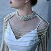 Long Shoulder Chain Sexy Wedding Dress Body Jewelry Pearl Body Chain for Women