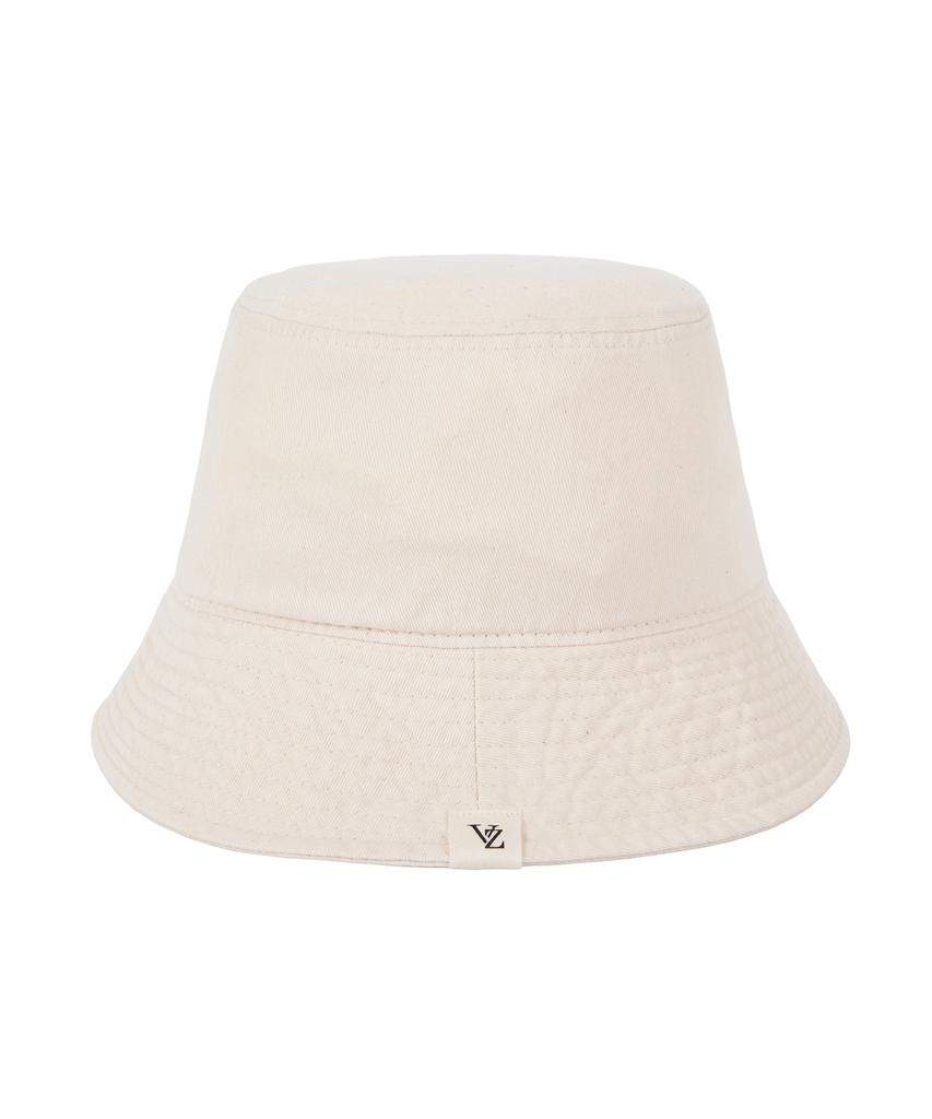 Bajal Monogram Label Pigment Bucket Hat White