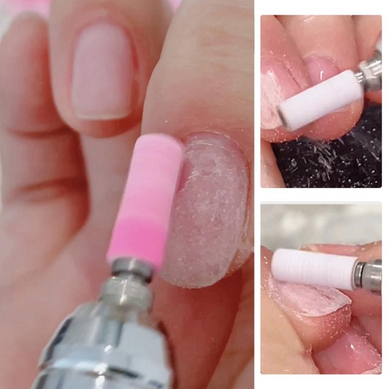 50Pcs Nail Sanding Bands With Mandrel Bit for Acrylic Nails Gel Manicure and Pedicure Tools 180-200 Grit Nail Care