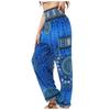 Women's Casual Flare Pants with Striped Digital Print – Trendy Boho Style
