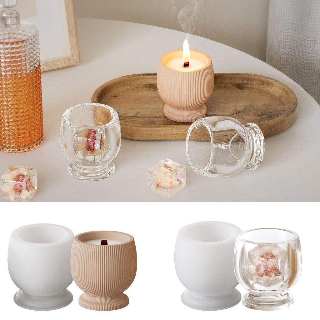 Multipurpose Sturdy Silicone Goblet Candle Holder Mould Set Portable for Resin Plaster Craft Supplies Assorted Sizes