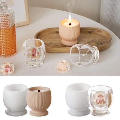 Multipurpose Sturdy Silicone Goblet Candle Holder Mould Set Portable for Resin Plaster Craft Supplies Assorted Sizes