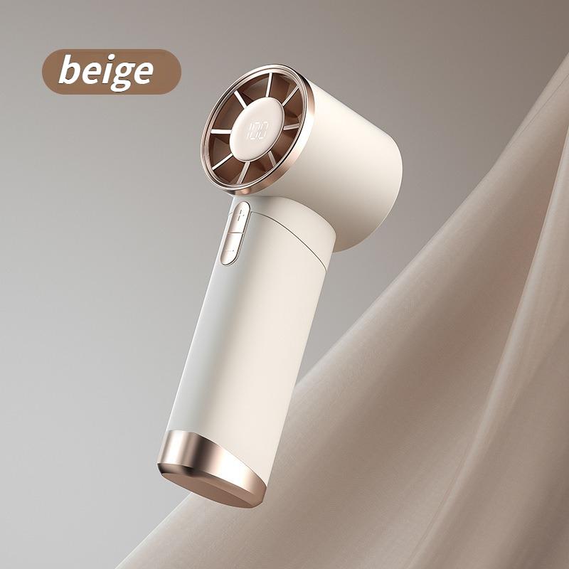

Новый мини-турбовентилятор с 100 регулируемыми уровнями скорости и ЖК-экраном - Портативный ручной для спальни, студенческого общежития и рабочего пространства бежевый