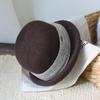 Coffee flavor "% wool top hat high-end fashion versatile sheep felt hat retro thermal basin hat crimped bucket hat women