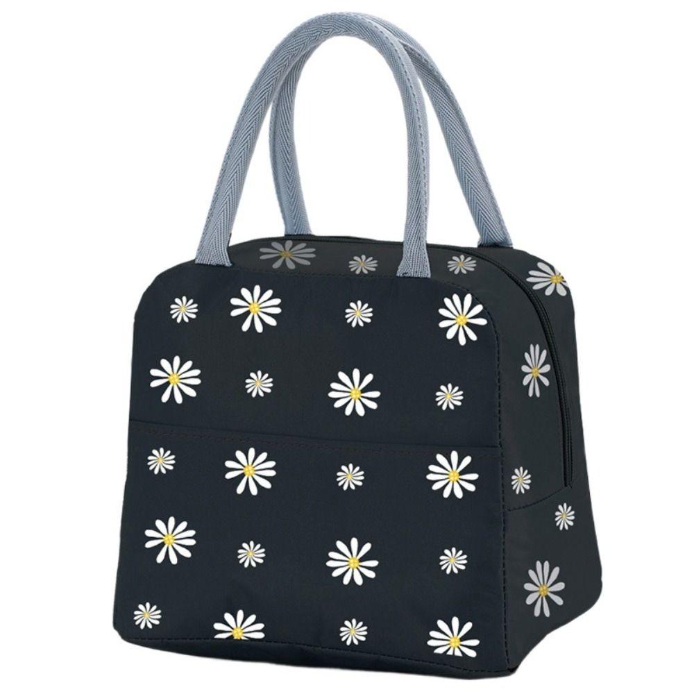 For Men For Student Dinner Container Daisy Lunch Bag Picnic Pouch Thermal Cooler Bag Large Capacity
