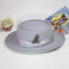 2023 Sombrero Fedora de Lana Sintética para Hombre Mujer Ala Ancha Accesorios de Lazo Pluma Otoño Invierno Caballero Sombrero Panamá Jazz