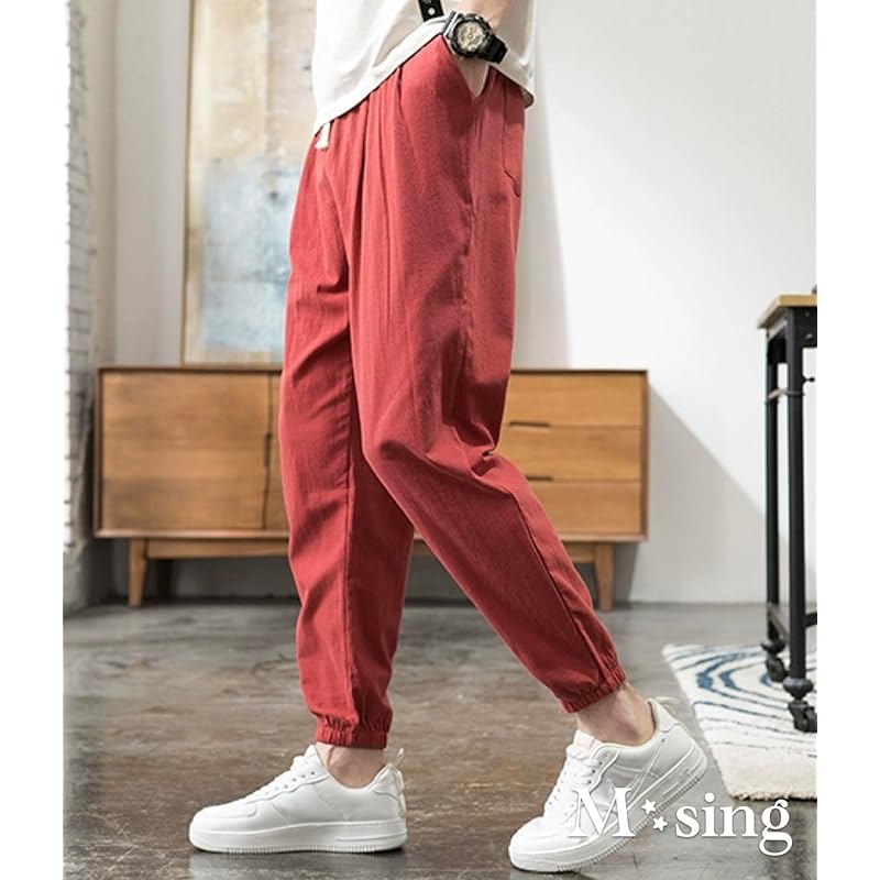 [M-Thing] Available In 6 Colors Sarouel Pants Men's Casual Long Pants Easy Pants Relaxing Spring Summer Sweat Yuttari Beautiful Stretch Pants Sporty