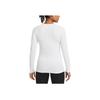 Nike Solid Casual Commuter Sports Round Neck Long Sleeve T-Shirt Women Tops White DD0594-100