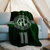 1PC Football Club Emblem Printed Soft Flannel Blanket Throw for Adult Bedroom Living Room Sofa Camping Travel Fan gifts Christmas Gifts