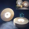 USB Art Display Holder Wood LED Light Dispaly Base DIY Night Lamp Base  Bedroom
