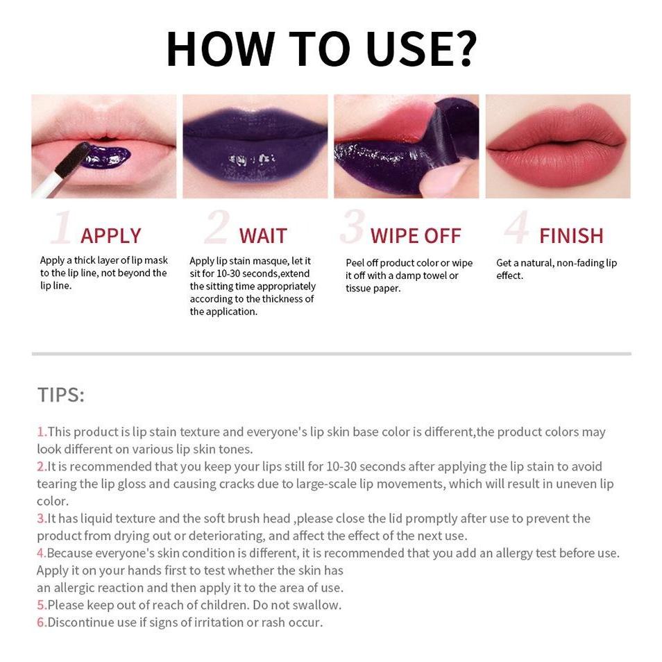 Silberne Tube Abziehbar Tattoo Lipgloss Wasserdicht Flüssig Matt Lippenfarbe RosePink Abziehbar Lippenfarbe Klebt nicht am Becher Schnelltrocknend Make-up