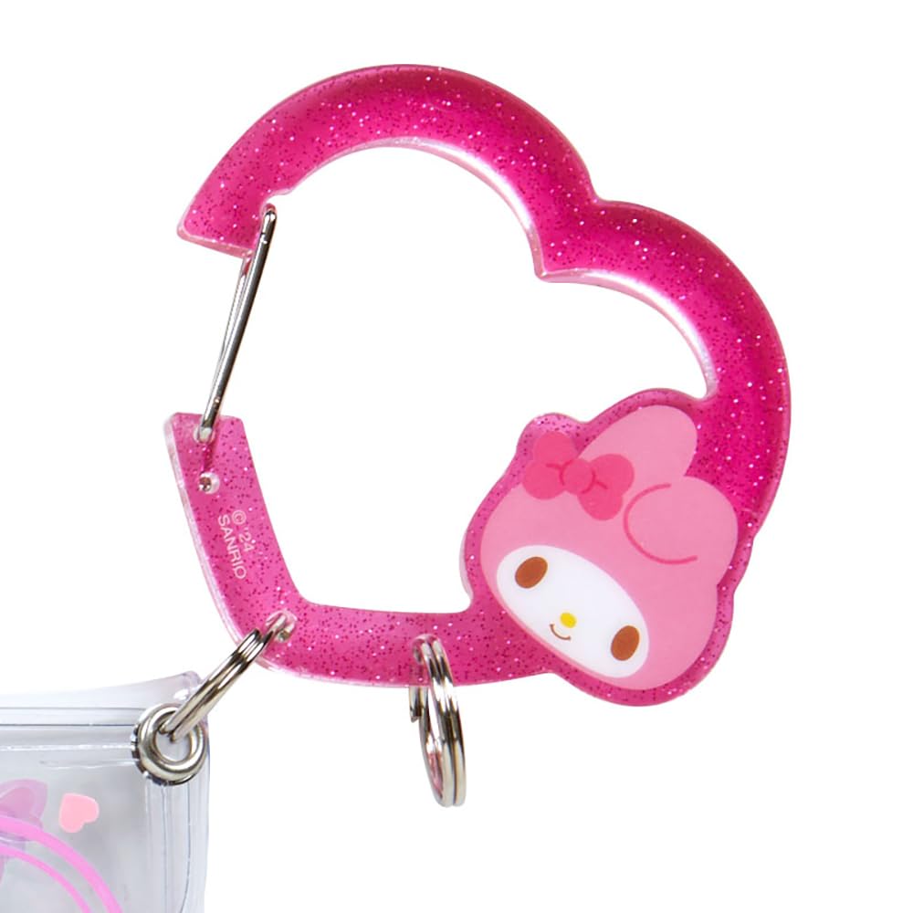 Sanrio Carabiner Clear Character Grand Prix 3rd Colorful Heart My Melody 431982 Pouch, Edition, Series, (My Melody-chan),