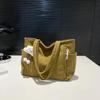 Large Capacity Women's Casual Tote Bag Vintage Corduroy Ladies Shoulder Bags Solid Color Female Portable Shopping Handbags