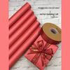 Pearlescent Brushed Light Wine Red Gift Wrapping Paper with Ribbon - Large Sheet for Birthday and Display Decoration.