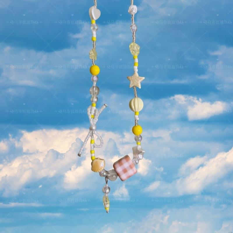 Summer Niche Handmade Color Dopamine Beaded Children's Fun Necklace Creative Cute Versatile Sweet Collarbone Chain