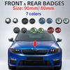 2025 New 2pcs 80mm/90mm 3D Car Emblem Badge Hood Front Rear Trunk Logo For Skoda Fabia 1 2 Octavia A7 RS Superb Rapid Yeti Karoq
